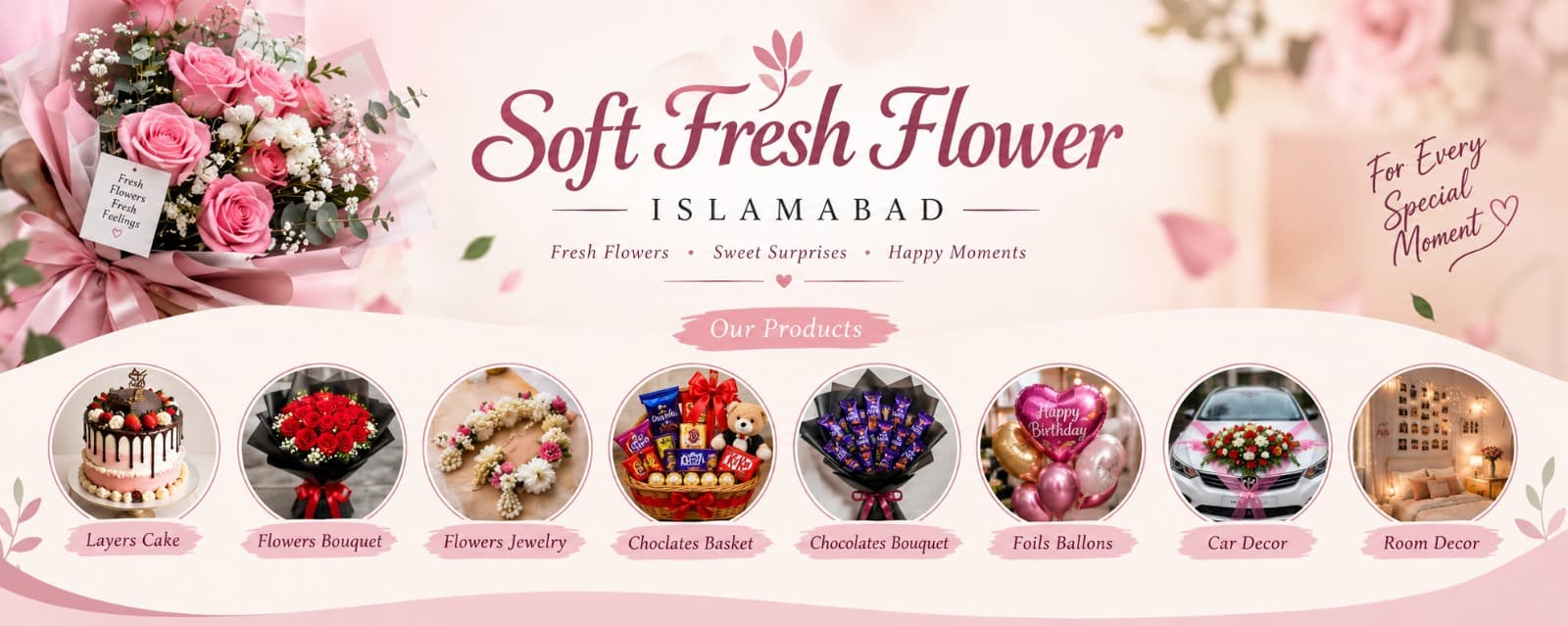 Seasonal flowers from Soft Fresh Flower ISB